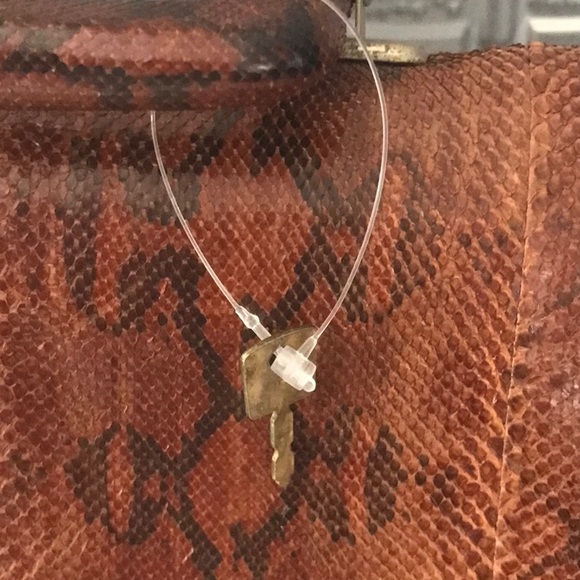 Vintage genuine snake skin briefcase purse 2 compartments - Picture 4 of 14